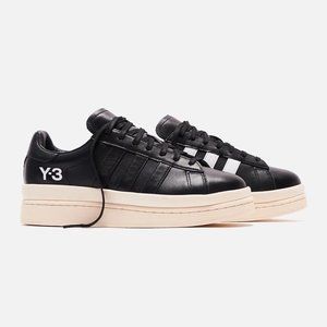 Y-3 X Adidas Hicho Shoes Black on Black on Corewhite Sneakers Size 9
